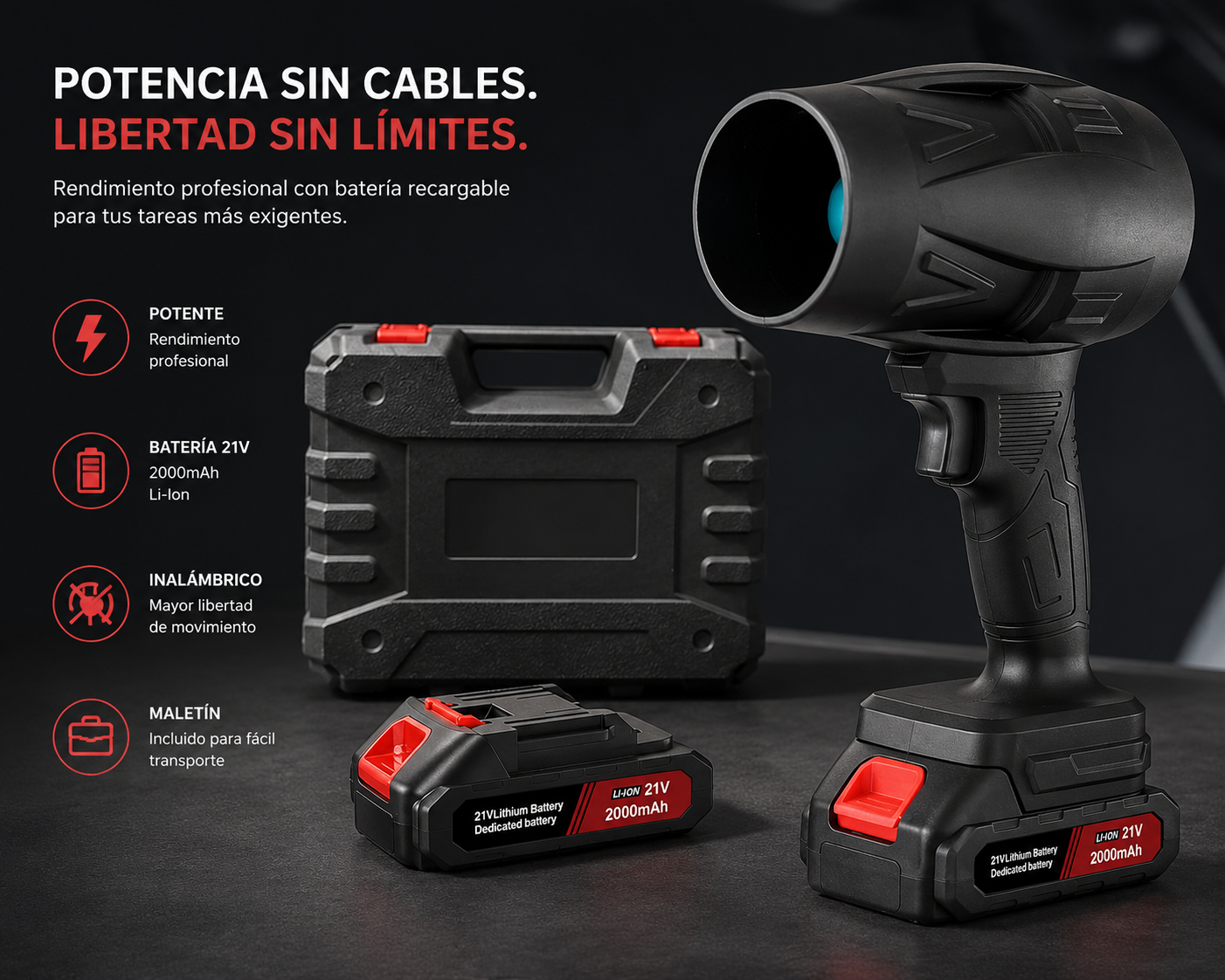 Soplador de aire AIRTURBO 2 + Batería de REGALO