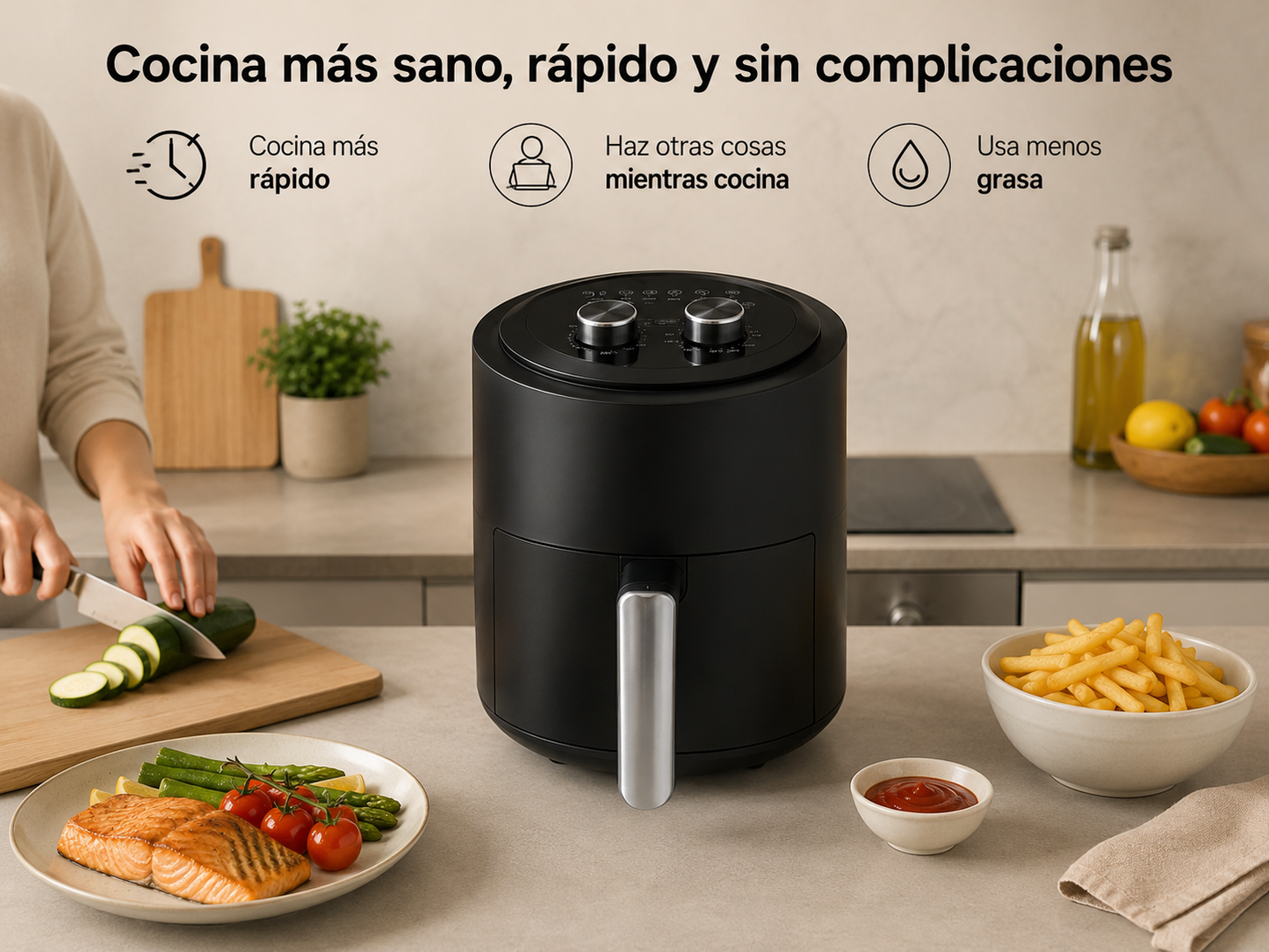 Freidora de aire 4L 1200w